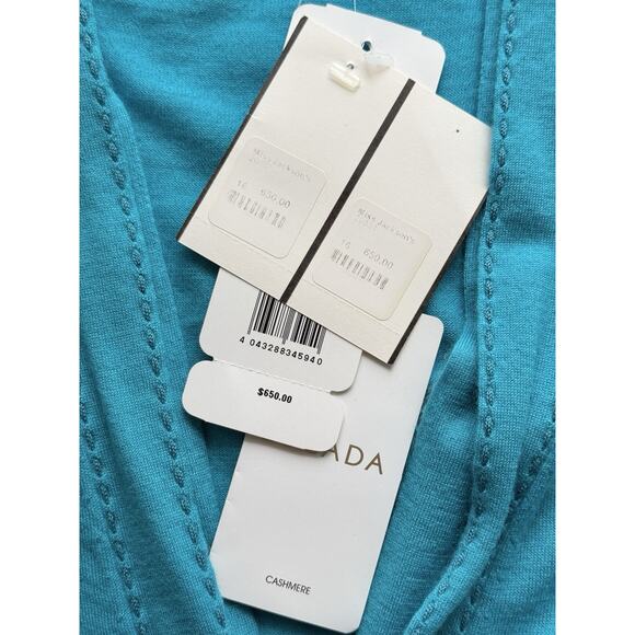 Escada Sport 100% Cashmere Sz. XL Ombré Aqua Cardigan Set- MSRP $650, NWT - Picture 6 of 16